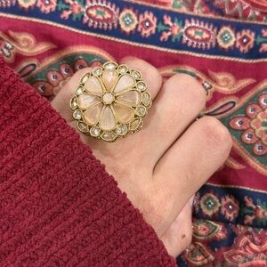 New | Indian Peach/Gold Adjustable Ring